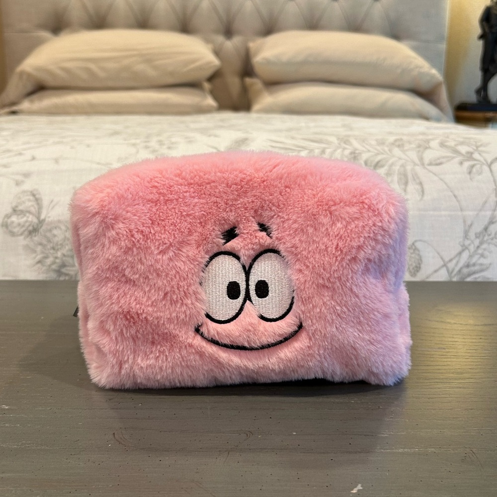 Skinny Dip X SpongeBob SquarePants Patrick Star Fuzzy Cosmetic Bag